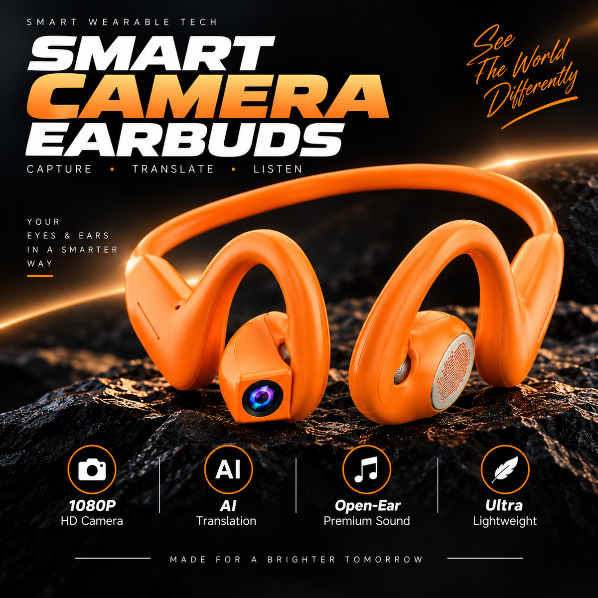North Relay CaptureLoop E900 Smart Camera Earbuds